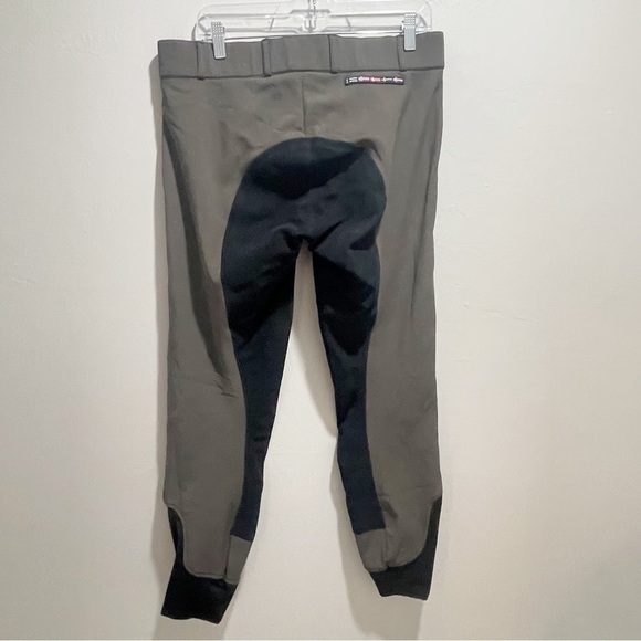 HORZE Women’s Brown Black Dressage Equestrian Breeches Pants Ultra Suede Sz XXS - Picture 2 of 8